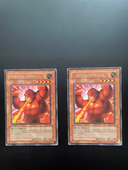 Yugioh Berserk Gorilla IOC-013 Rare 1st Edition Damaged X2 - Image 1