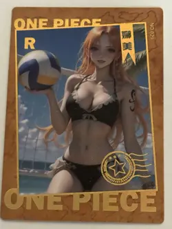 NAMI VOLLEYBALL R N-029 Thick Huatang One Piece Anime Collectible Card - Image 1