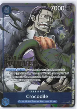 Bandai One Piece Crocodile 2 On 2 Winner Promo Foil Character P-082 - Image 1