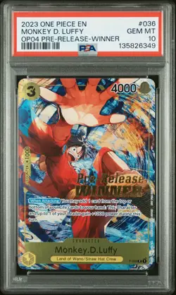 2023 ONE PIECE PROMOS #036 MONKEY D. LUFFY PSA 10 - Image 1
