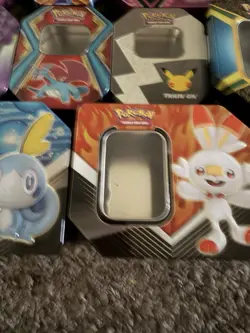LOT OF 11 EMPTY POKEMON TCG TINS Great For Storage Or Decoration - Image 2