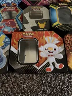 LOT OF 11 EMPTY POKEMON TCG TINS Great For Storage Or Decoration - Image 3