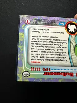 Error Miscut MC topps Pokemon TV Animation Series 1 Rainbow Foil #01 Bulbasaur - Image 3