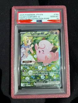 Pokemon Lillie's Clefairy ex JTG #184 Special Illustration Rare PSA 10 Holo 2025 - Image 2