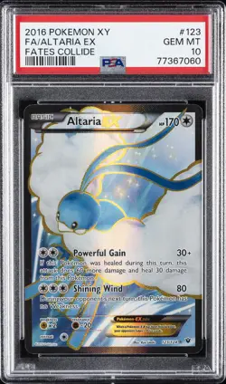 2016 POKEMON XY FATES COLLIDE #123 FULL ART/ALTARIA EX PSA 10 - Image 1
