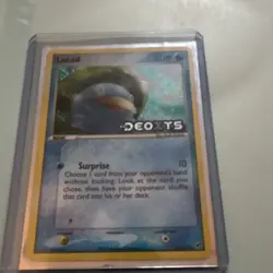 Pokemon Lotad EX Deoxys 63/107 30 HP Stamped Basic Holo Card - Image 1