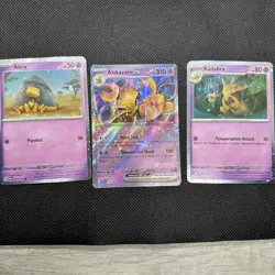 Pokemon 151 Abra 063 Kadabra 064/165 Alakazam ex SVP 050 Cosmos Holo Promos MINT - Image 1