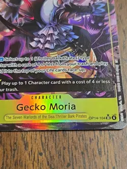 Gecko Moria OP14-104 Alternate Art Azure Sea's Seven One Piece Card English - Image 2