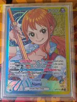 One Piece CCG Nami OP11-041 Leader Alt Art Holo (Near Mint) - Image 1