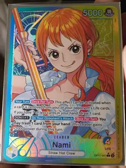 One Piece CCG Nami OP11-041 Leader Alt Art Holo (Near Mint) - Image 2
