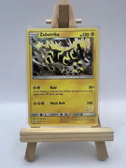 Zebstrika #16 45/181 Rare Non Holo Team Up Pikachu Stamped Pokemon TCG Card NM - Image 1