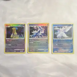 Pokemon TCG Stamped Platinum Reverse Holo 3 Card Lot Giratina Dialga Palkia - Image 1