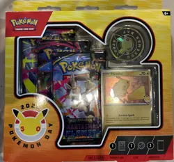 Pokemon Day 2026 Pikachu Promo Card + Coin | 3 Booster Packs | Sealed! In Hand - Image 1