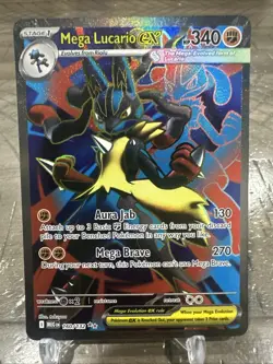 Pokemon TCG Mega Lucario EX 160/132 Ultra Rare Holo Card Mega Evolutions NM - Image 1