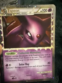 Pokemon TCG Undaunted Espeon Prime Holo Rare Card 81/90 CHECK PHOTOS - Image 1