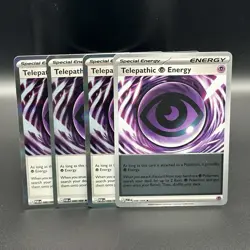 Pokemon Telepathic Energy Special Energy Cards POR 2024 Holo Lot of 4 - Image 1