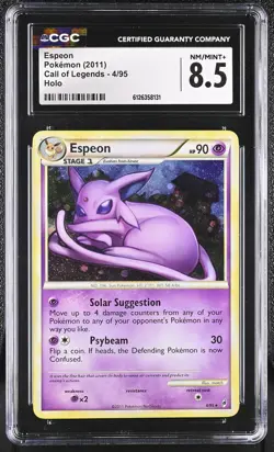 CGC 8.5 Espeon 2011 Call of Legends 4/95 Holo Pokemon Card - Image 1