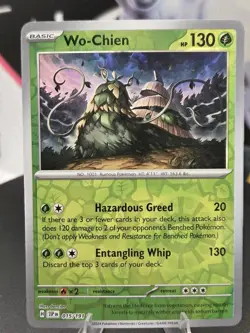 Wo-Chien 015/191 Sv08: Surging Sparks Reverse Holo - Free Shipping - NM POKEMON - Image 1