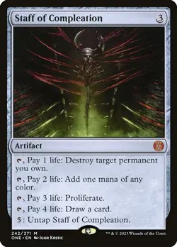 Staff of Compleation-Phyrexia: All Will Be One-Regular-242-NM - Image 1