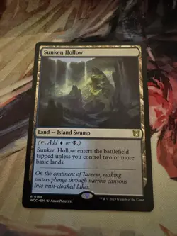 Sunken Hollow 168 Rare Commander: Wilds of Eldraine Magic: The Gathering NM - Image 1