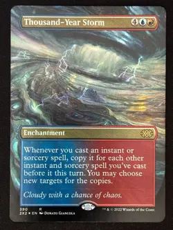 1x MTG Thousand-Year Storm (Borderless, Foil) - Double Masters 2022 (2X2) #390 - Image 1