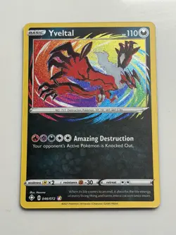Yveltal 2021 Pokemon Shining Fates Amazing Rare Holo 046/072 NM-MT - Image 1