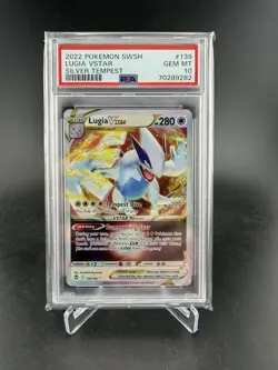 Pokemon TCG Lugia VSTAR Holo Silver Tempest 139/195 2022 Ultra Rare PSA 10 - Image 1