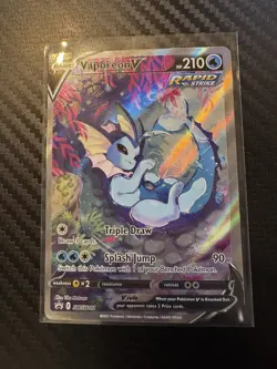 Pokemon TCG Vaporeon v SWSH181 Black Star Promo Alt Art NM - Image 1