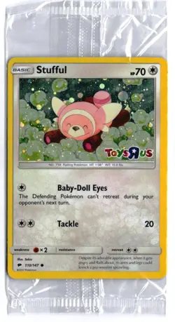 Pokemon STUFFUL 110/147 Toys R Us Promo (SM Burning Shadows) NM/Near Mint SEALED - Image 1