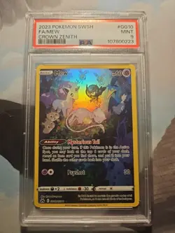 Pokemon Mew Full Art GG10/GG70 Crown Zenith Galarian Gallery PSA 9 - Image 1