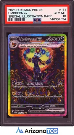 Pokemon 2025 Umbreon ex 161/131 SIR Prismatic Evolutions GEM MINT PSA 10 - Image 1