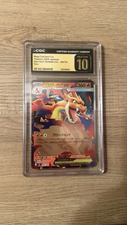 Pokemon TCG Mega Charizard Y ex CGC 10 Holo Japanese Start Deck 100 EX - Image 1