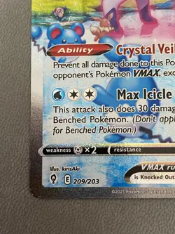 Glaceon VMAX 209/203 SWSH07 | Secret Rare Alternate Art Holo | Pokemon NM - Image 5