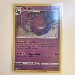 Pokemon Gengar 085/202 Swsh01 Sword & Shield Holo Rare Stage 2 Life Shaker ENG - Image 1