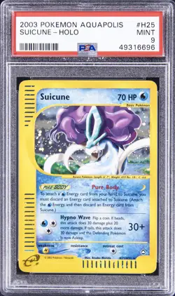 2003 POKEMON AQUAPOLIS #H25 SUICUNE-HOLO PSA 9 - Image 1
