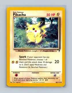 Pikachu 86/110 Common Legendary Collection Pokemon Moderately Played - Image 1