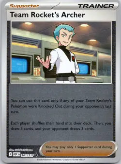 Team Rocket's Archer 201/217 UC ME: Ascended Heroes Pokemon Reverse Holo NM - Image 1