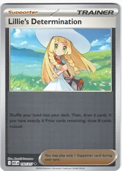 Lillie's Determination 192/217 Reverse Holo UC ME: Ascended Heroes NM Pokemon - Image 1