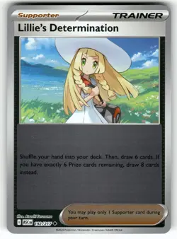 Lillie's Determination 192/217 ME: Ascended Heroes Pokemon Reverse Holo NM - Image 1
