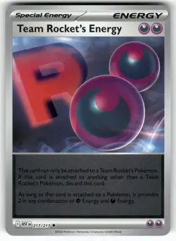 Team Rocket's Energy 217/217 ME: Ascended Heroes Pokemon Reverse Holo NM - Image 1