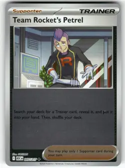 Team Rocket's Petrel 207/217 ME: Ascended Heroes Pokemon Reverse Holo NM - Image 1