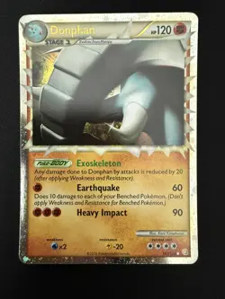 Pokemon TCG Donphan Holo Rare 2010 Heartgold Soulsilver Set 107/123 LP - Image 1