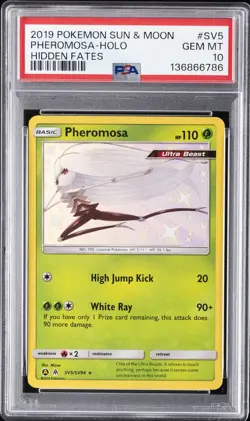 2019 POKEMON SUN & MOON HIDDEN FATES #SV5 PHEROMOSA-HOLO PSA 10 - Image 1