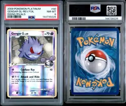 Pokemon Gengar 40/111 Rising Rivals Reverse Holo 2009 PSA 8 - Image 3