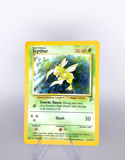 Scyther Holo Rare 17/130 Base Set 2 Pokemon Card Vintage WOTC LP/MP - Image 1