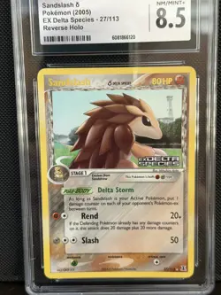 CGC 8.5 Sandslash EX Delta Species 27/113 Reverse Holo Stamped Pokemon Card - Image 1