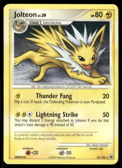 Pokemon Cards Jolteon 23/100 Majestic Dawn Rare MP - Image 1