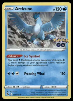 Pokemon Cards Articuno 024/078 Pokemon GO Holo Rare MP - Image 1
