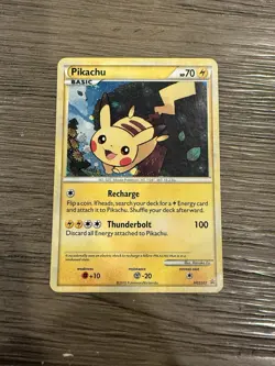 Pokemon TCG 2010 Holo Rare Black Star Promo Pikachu Card HGSS03 - Image 1