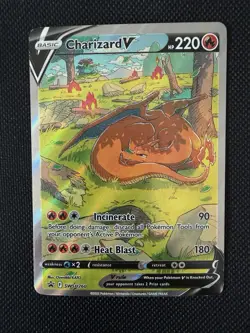 Pokemon Charizard V SWSH260 Sword & Shield Promo Full Art Holo Card - Image 3